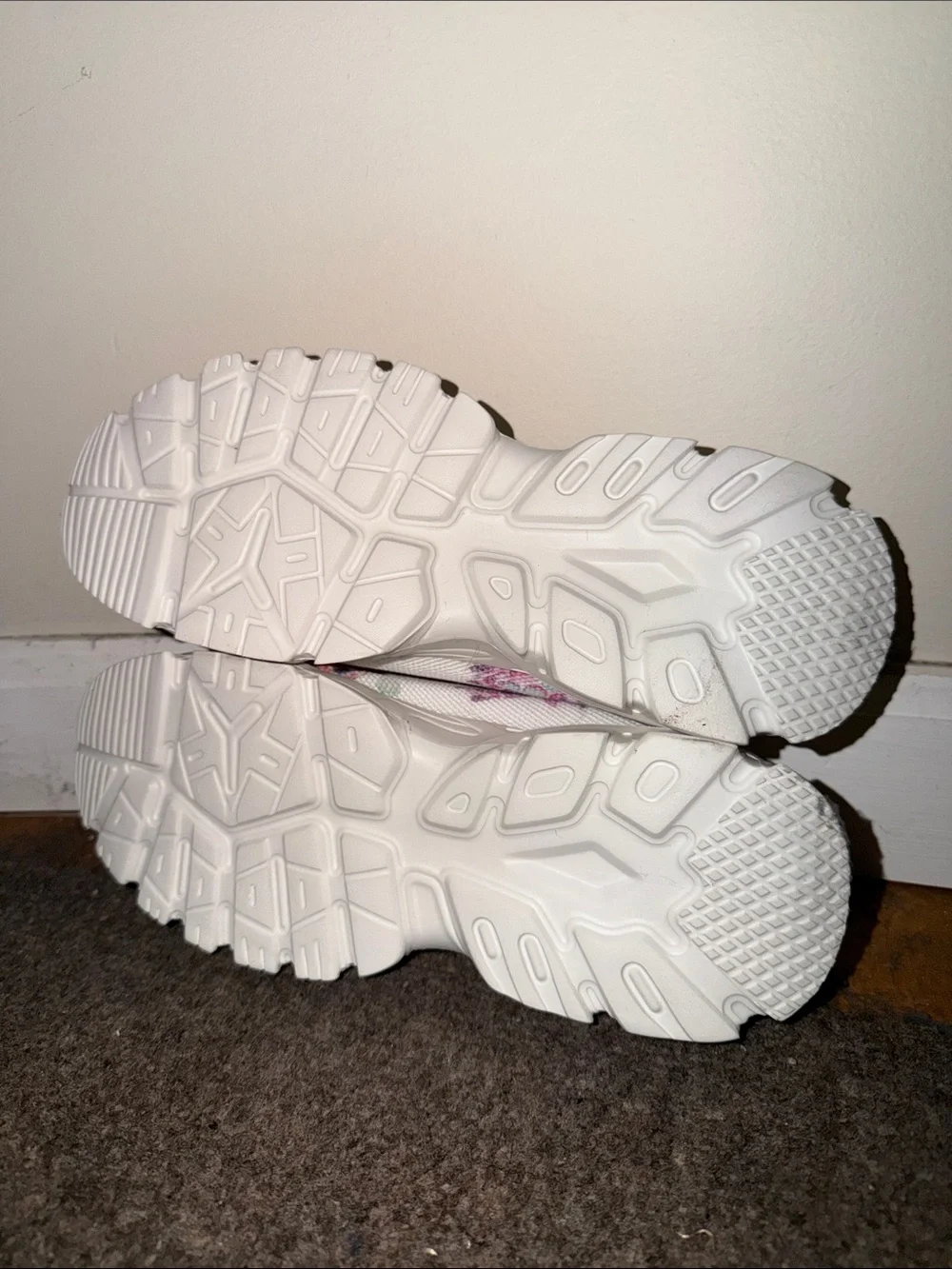 White Canvas Sneakers with Colorful Turtle Print